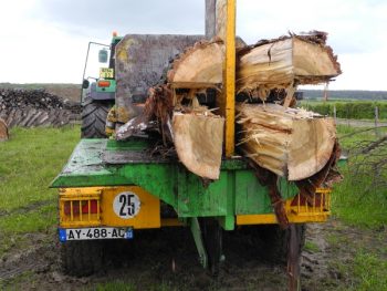 Une fendeuse de bois hors-normes