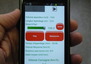Une appli pour régler l’épandeur ou la tonne