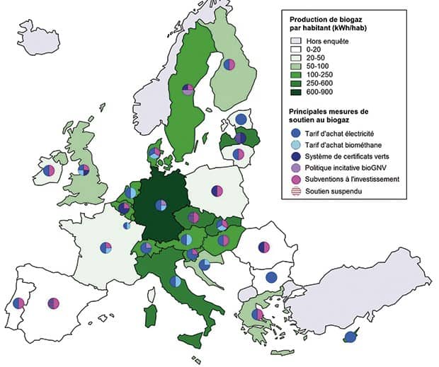 Carte Biogaz Europe