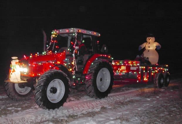 tracteur décoré