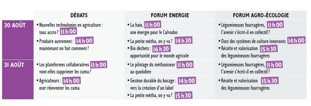 Salon aux Champs 2017 : téléchargez le planning conférences débats et forums pour l'université aux champs