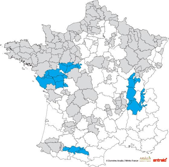 Période de début de récolte prévue avant le 15 août 2017 - dernière mise à jour 