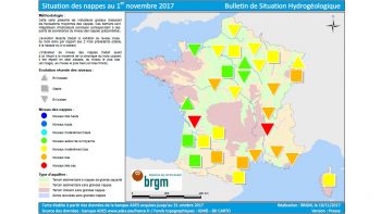 71% des nappes phréatiques à un niveau « modérément bas à très bas »