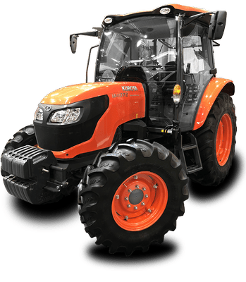 Le tracteur Kubota M4002 se décline en version cabine et en version arceau.