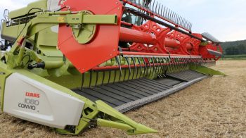 Claas dévoile la Convio Flex: une barre de coupe à tapis et tablier flexible