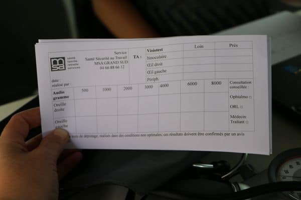 Un document qui résume le résultat des dépistages effectués par la MSA.