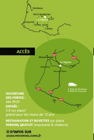 Plan d'accès à l’événement Mécamaïs 2018.