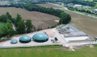 Site de la première unité de méthanisation agricole en injection de la région Occitanie.