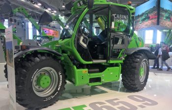 [Sima 2019] 6,5 tonnes à 9 mètres pour le nouveau Merlo 65.9 CS sans parler des nouvelles technos embarquées