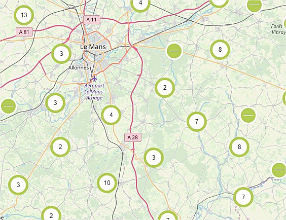 carte cuma france possibilité zoom