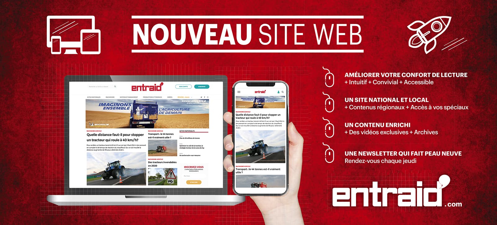 Un nouveau site internet pour le média Entraid.