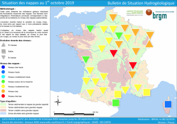 Nappes phréatiques: niveaux inférieurs au début de l’automne 2018