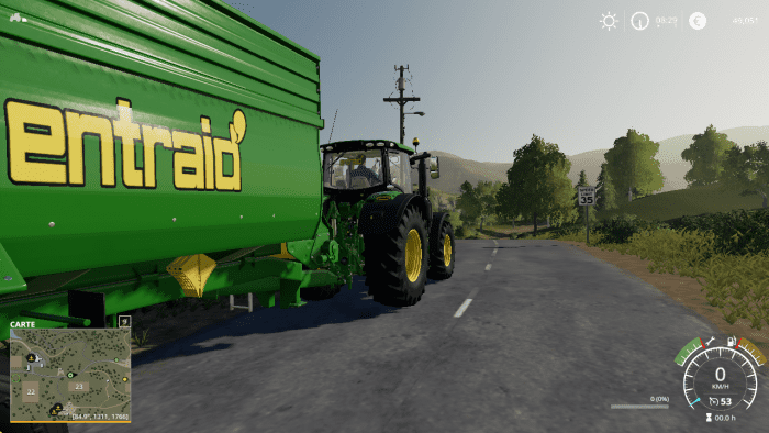 Entraid Tracteur John Deere 6230R Farming Simulator 2019.