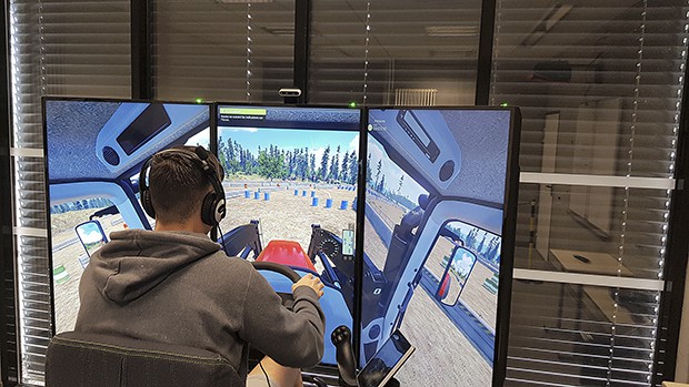 simulateur de conduite - tracteur