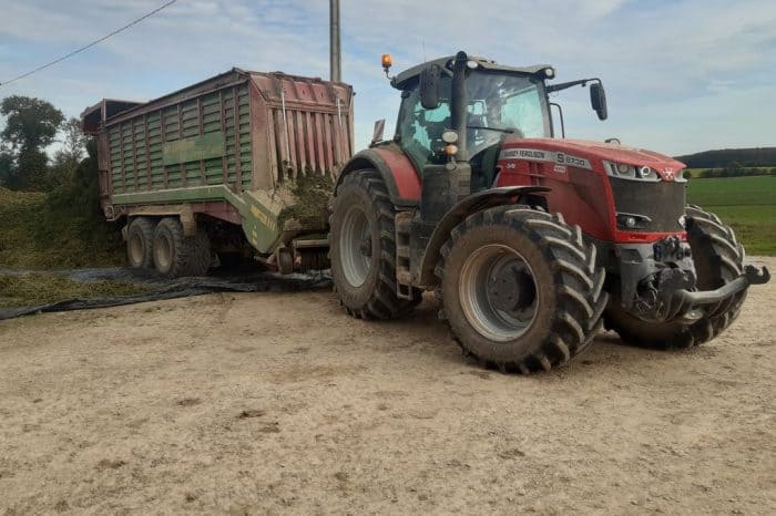 Autochargeuse à l'ensilage d'herbe