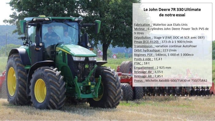 essai tracteur John Deere 7R 330