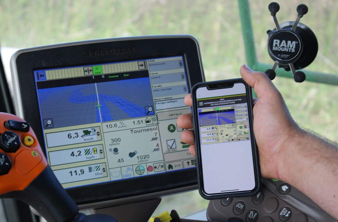 John Deere Telemetrie partage ecran avis utilisateur