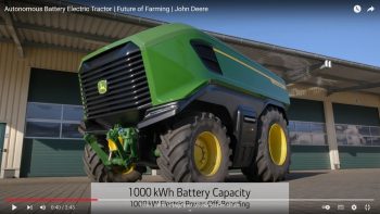 Robot : Tracteur électrique autonome John Deere SESAM 2