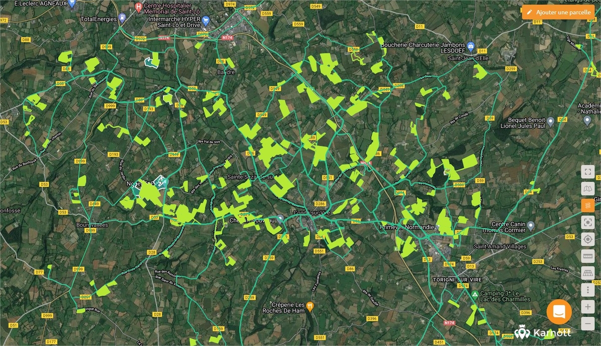 carte analyse chantiers ensilage cuma de Condé