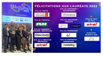 Le média Entraid remporte 2 prix au Palmarès 2022 MédiaPro