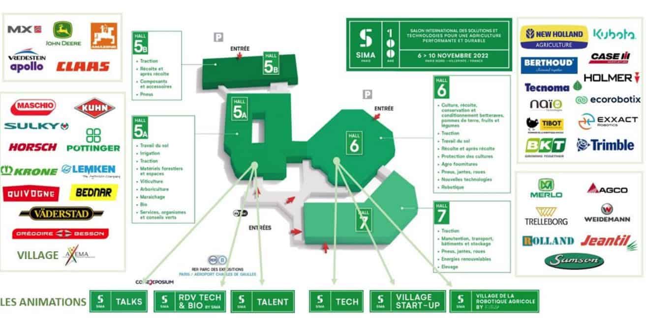 exposants plan Sima 2022