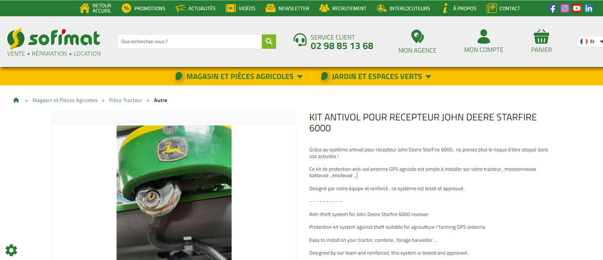 antivol d'antenne GPS commande