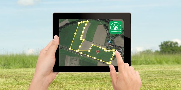 L'application Pöttinger Harvest Assist permet de visualiser l'état d'avancement des chantiers d'ensilage