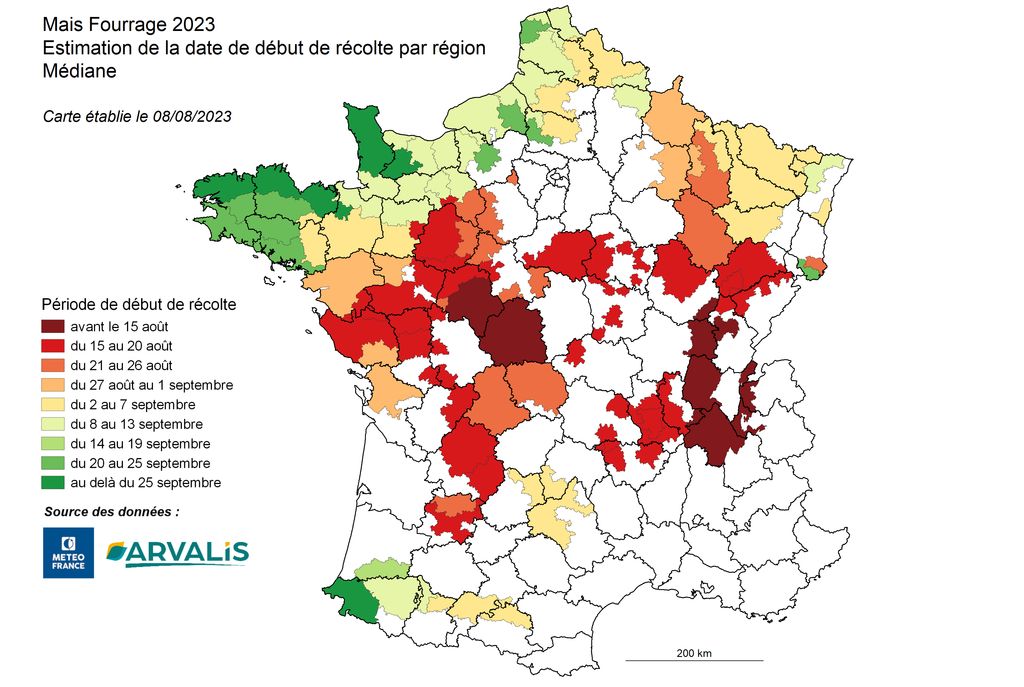 Carte actualisée du 8 août