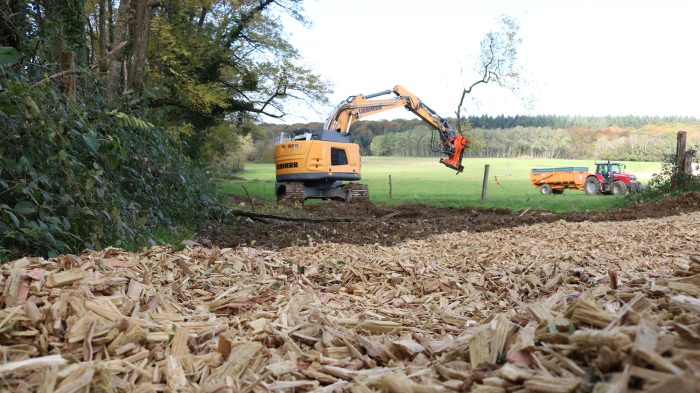 production de plaquettes de bois