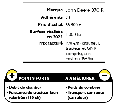 Combiné faucheuse John Deere