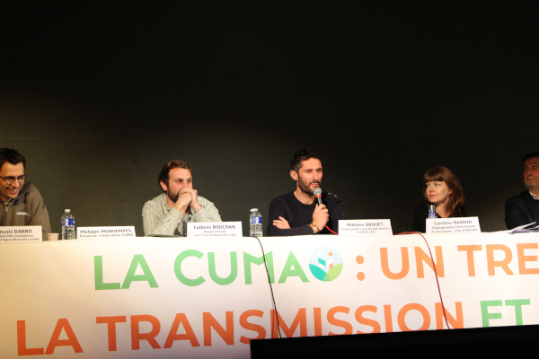 Table-ronde sur comment transmettre une exploitaiton agriocole portée par la fédération des cuma Béarn Landes Pays basque
