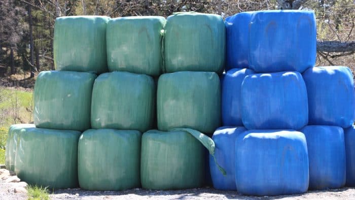 stockage des balles enrubannées