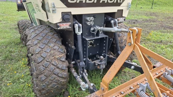 essai Sabi Agri Volcam attelage arrière tracteur électrique