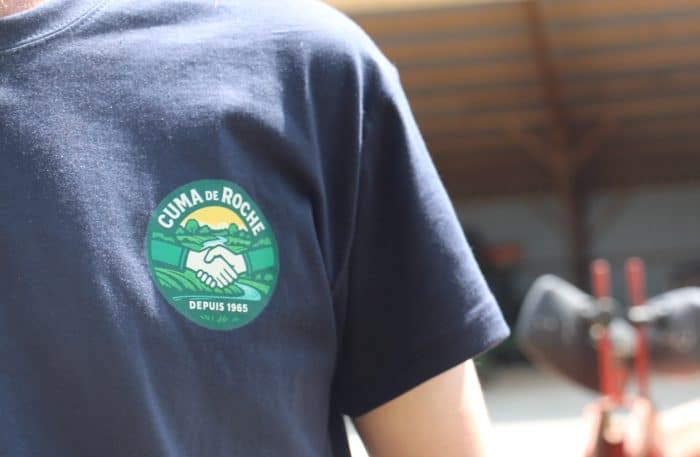 Un logo créé pour la journée porte ouverte de la cuma de Roche