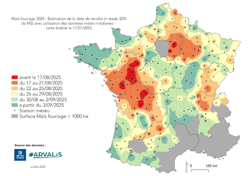 prévision des dates d'ensilage 2025