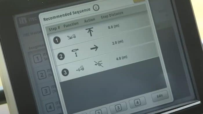 Une fois la fonction automatique activée, au bout de trois séquences de bout de champ exécutées par le chauffeur, l’autoLearn recommande une séquence moyenne. (©Entraid)