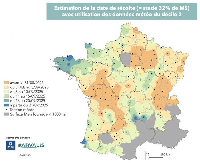date chantier ensilage 2025 arvalis