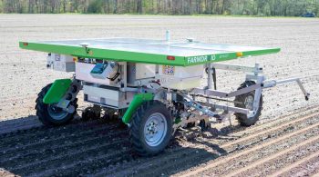 Le robot solaire Farmdroïd sème aussi du maïs