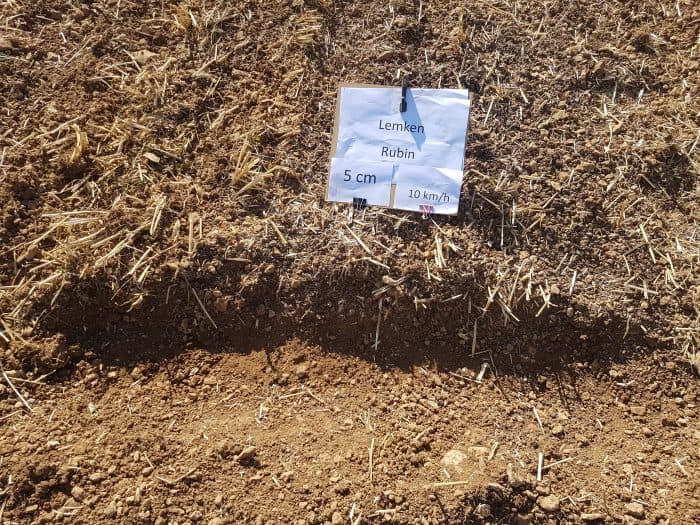 Evaluation du profil du sol travaillé au Rubin