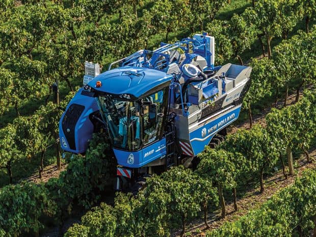 Des machines à vendanger haute capacité pour New Holland