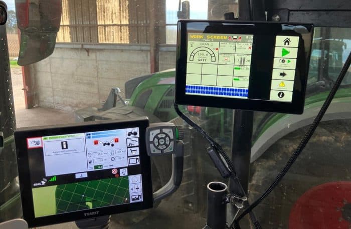 écran Isobus Oria associé à un terminal Isobus Fendt NT01
