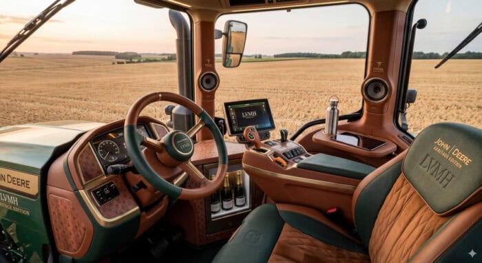 John Deere 8RX avec LVMH cabine