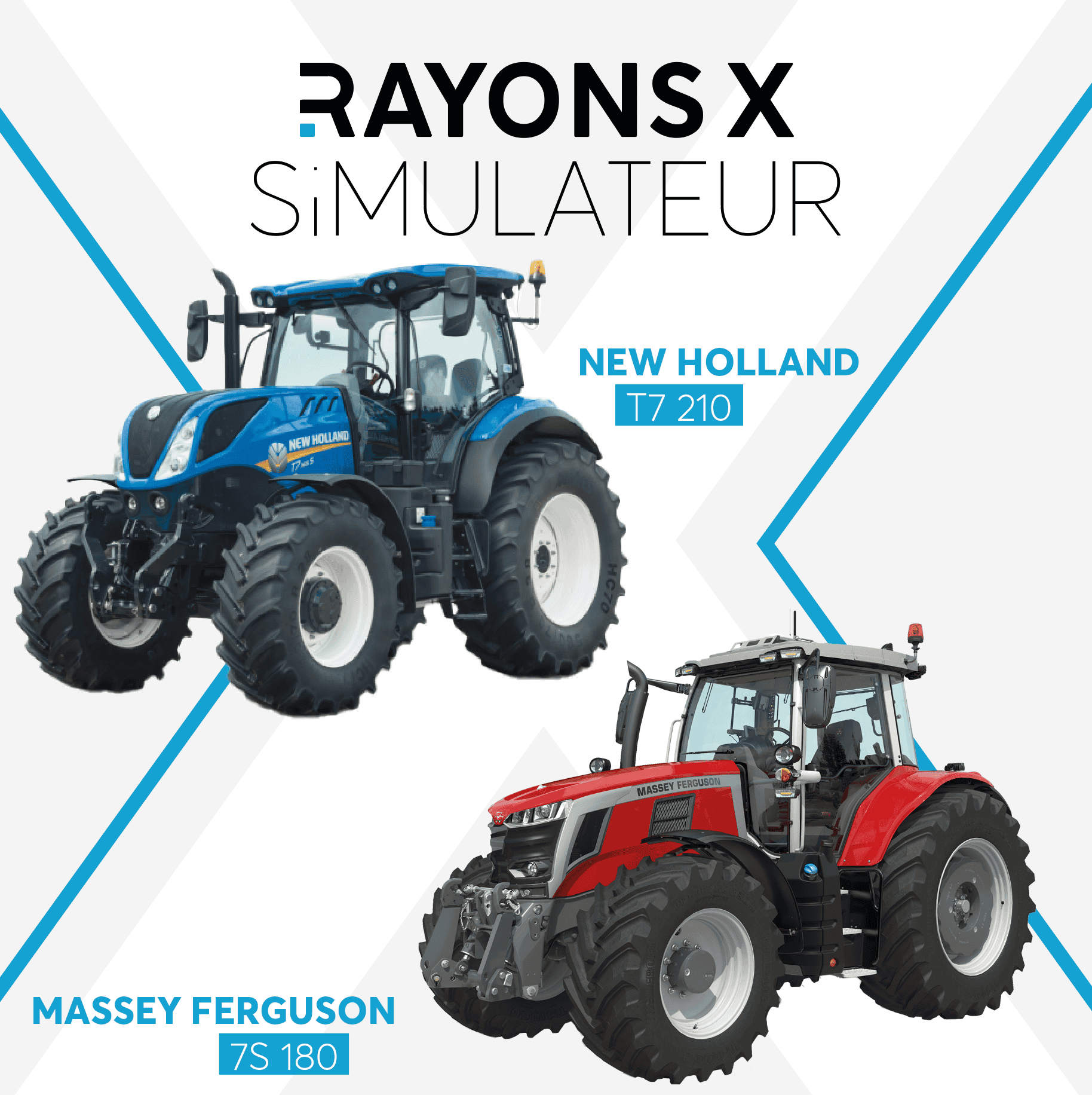 New Holland T7 210 et Massey Ferguson 7S 180