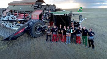 Le porte outil Nexat récolte 637 tonnes de soja en 8 heures