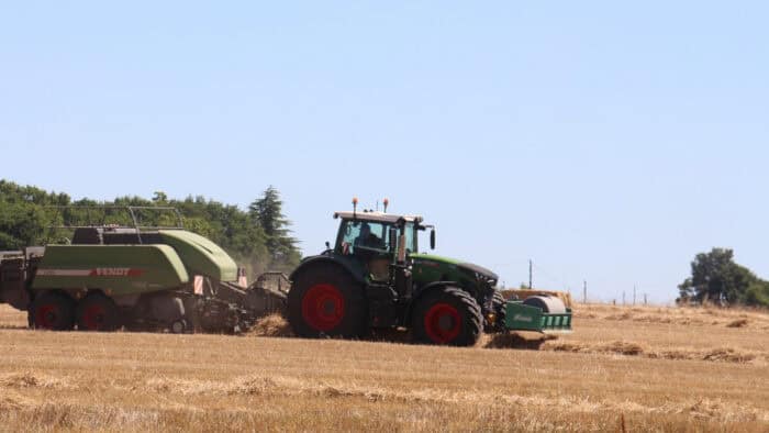 Presse Fendt 1290 Procut et broyeur Muthing